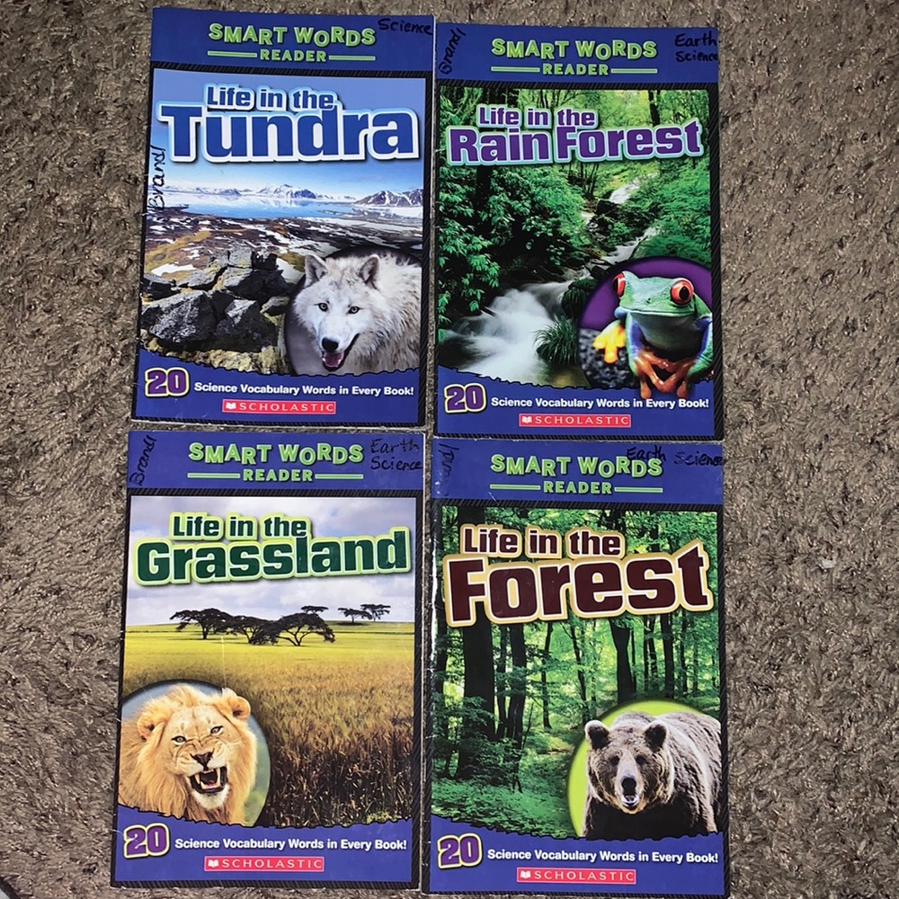 SCHOLASTIC Smart Words Biomes Series Books